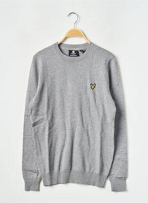 Pulover guler rotund gri LYLE & SCOTT bărbat