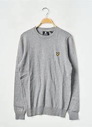 Pulover guler rotund gri LYLE & SCOTT bărbat