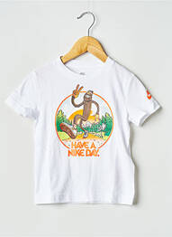 Tricou guler rotund alb NIKE garcon
