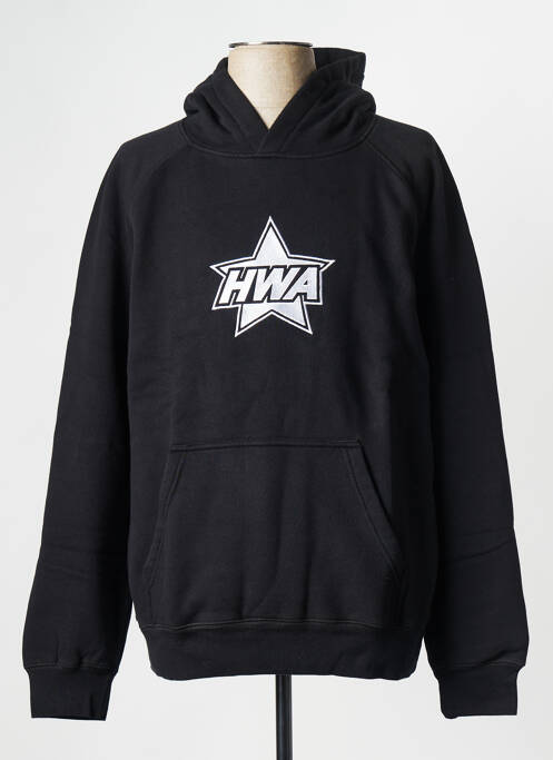 Hanorac negru HUMAN WITH ATTITUDE bărbat