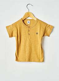 Tricou guler rotund maro PETIT BATEAU garcon