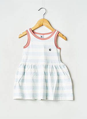 Rochie midi guler rotund albastru PETIT BATEAU fată
