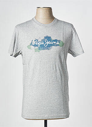 Tricou guler rotund gri PEPE JEANS bărbat