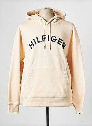 Hanorac cu glugă guler rotund bej TOMMY HILFIGER bărbat