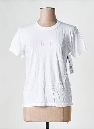 Tricou alb OBEY femeie