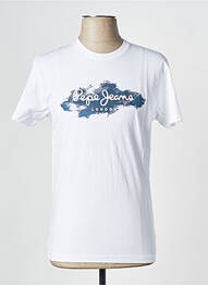 Tricou guler rotund alb PEPE JEANS homme