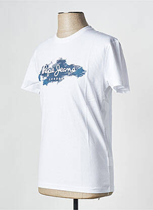 Tricou guler rotund alb PEPE JEANS bărbat