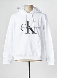 Hanorac cu glugă guler rotund alb CALVIN KLEIN femme