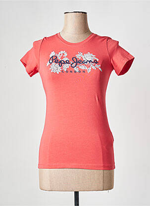 Tricou guler rotund roșu PEPE JEANS femeie