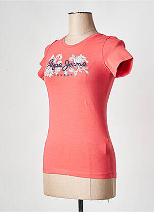 Tricou guler rotund roșu PEPE JEANS femeie