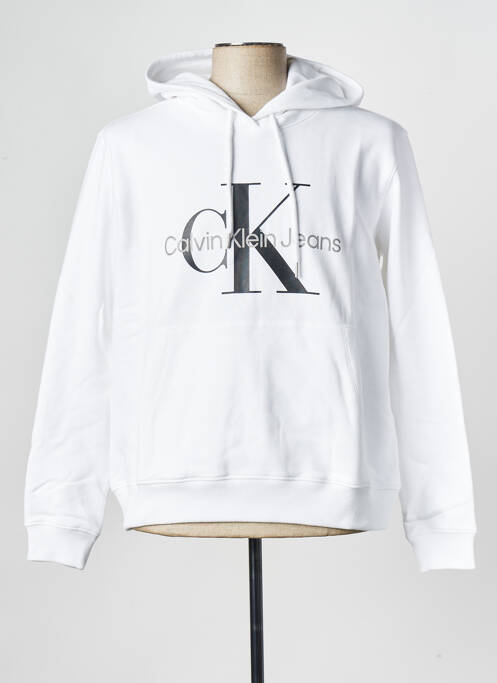 Hanorac cu glugă alb CALVIN KLEIN femeie