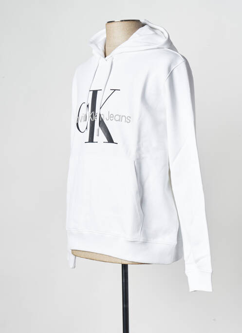 Hanorac cu glugă alb CALVIN KLEIN femeie