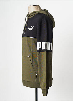 Hanorac cu glugă guler rotund verde PUMA bărbat