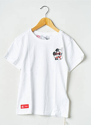 Tricou guler rotund alb ADIDAS copil