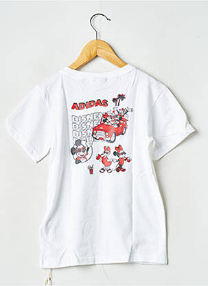 Tricou guler rotund alb ADIDAS copil