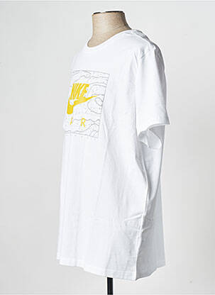 Tricou guler rotund alb NIKE bărbat