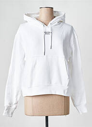 Hanorac cu glugă guler rotund alb CALVIN KLEIN femme