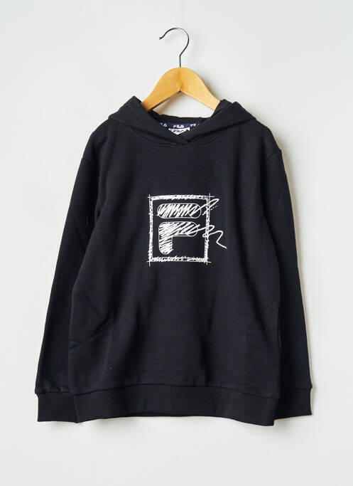 Hanorac cu glugă negru FILA băiat