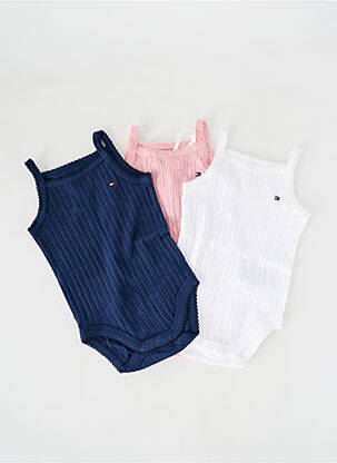 Body de lenjerie guler rotund roz TOMMY HILFIGER copil