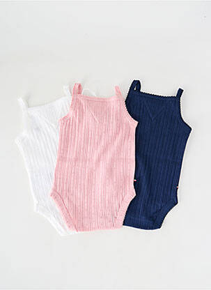 Body de lenjerie guler rotund roz TOMMY HILFIGER copil
