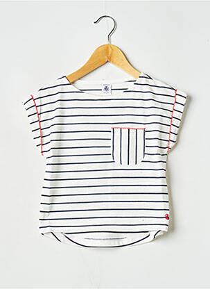 Tricou alb PETIT BATEAU fată
