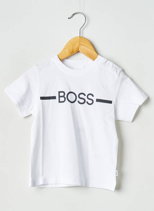 Tricou alb HUGO BOSS băiat
