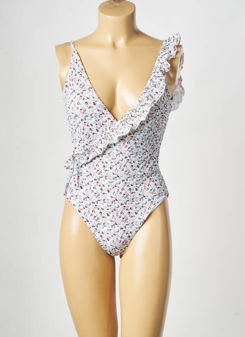 Costum de baie dintr-o singură piesă alb PIECES femeie