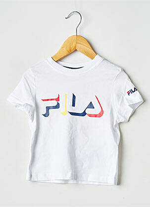 Tricou guler rotund alb FILA copil