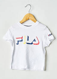 Tricou guler rotund alb FILA enfant