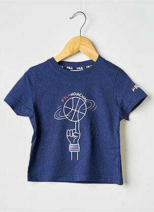 Tricou guler rotund albastru FILA copil