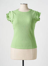 Top guler rotund verde NA-KD femeie
