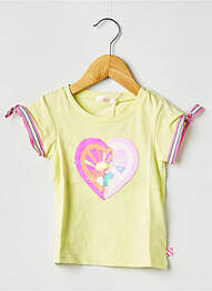 Tricou guler rotund galben BILLIEBLUSH fille