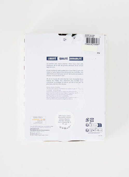 Chilot negru PETIT BATEAU femeie