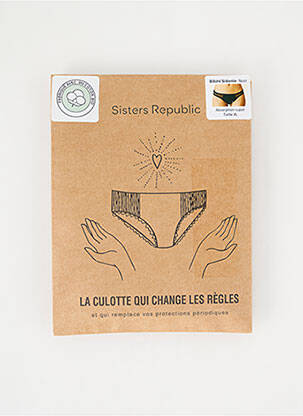 Chiloți-menstruali negru SISTERS REPUBLIC femeie