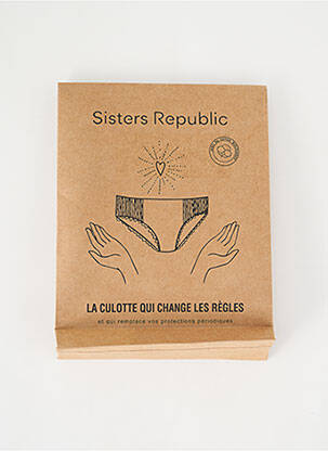 Chiloți-menstruali negru SISTERS REPUBLIC femeie