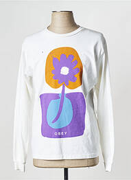 Top alb OBEY femme