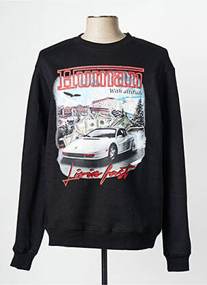 Hanorac negru HUMAN WITH ATTITUDE bărbat