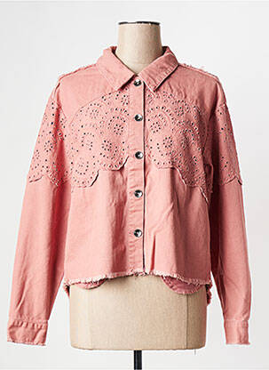 Jachetă de blugi roz ONLY femeie