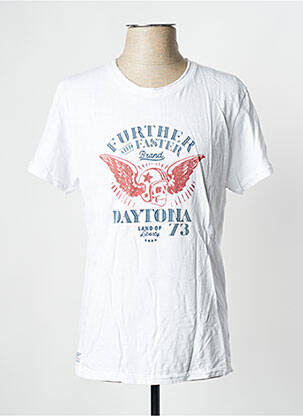 Tricou alb DAYTONA bărbat