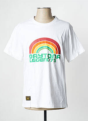Tricou alb DAYTONA bărbat