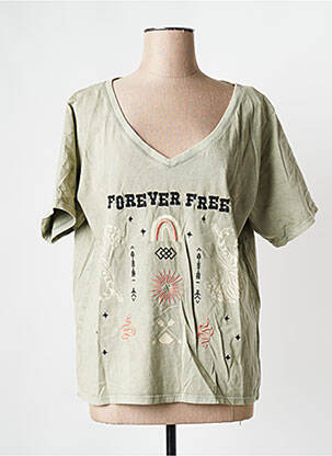 Tricou verde ROSE GARDEN femeie