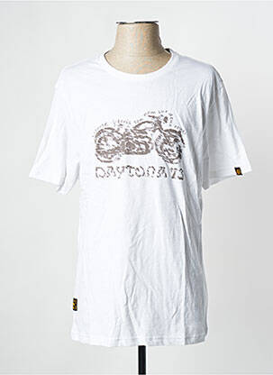 Tricou alb DAYTONA bărbat