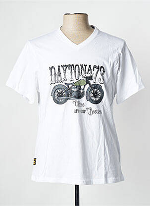 Tricou alb DAYTONA bărbat