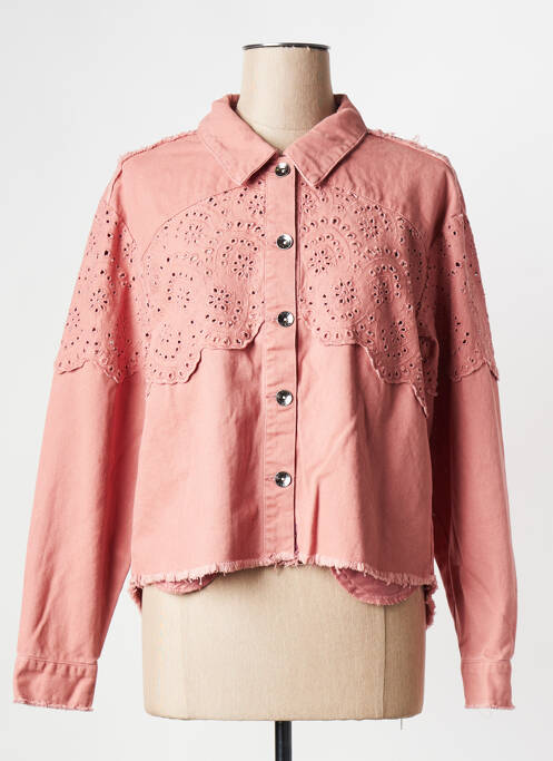 Jachetă de blugi roz ONLY femeie