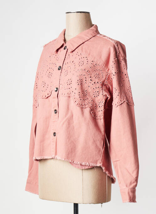 Jachetă de blugi roz ONLY femeie