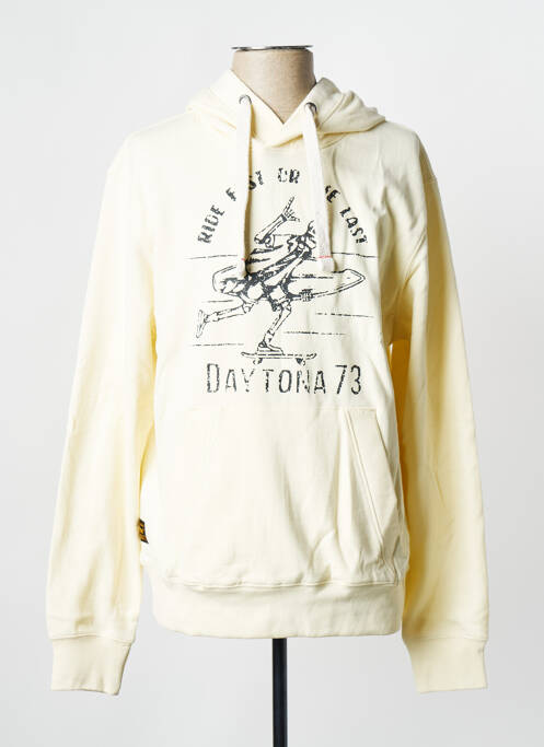 Hanorac cu glugă alb spart DAYTONA bărbat