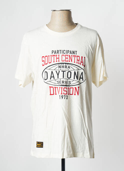 Tricou alb spart DAYTONA bărbat