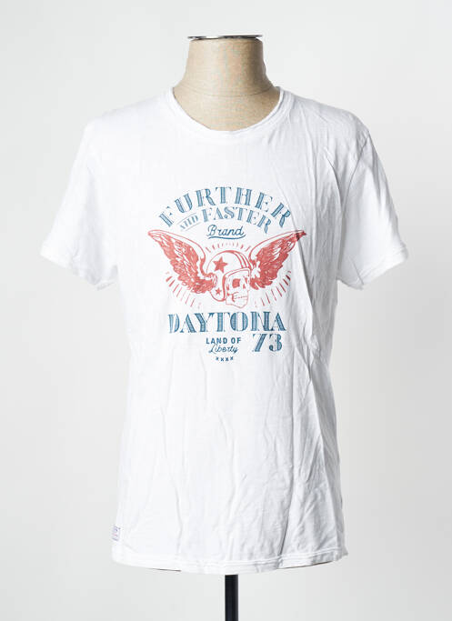 Tricou alb DAYTONA bărbat