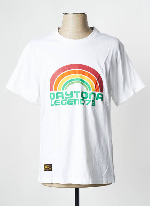 Tricou alb DAYTONA bărbat
