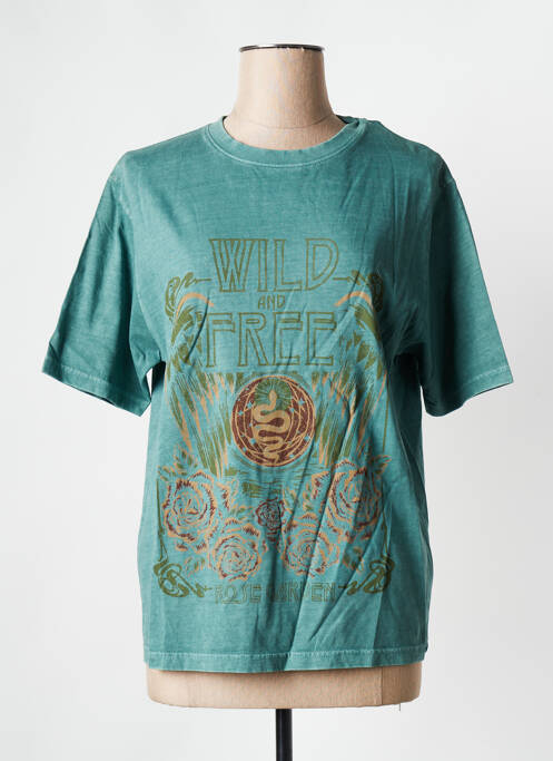 Tricou verde ROSE GARDEN femeie